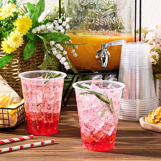 1000 PACK 16 oz Clear Plastic Cups, Cold Disposable Party Drinking Cups for Parties