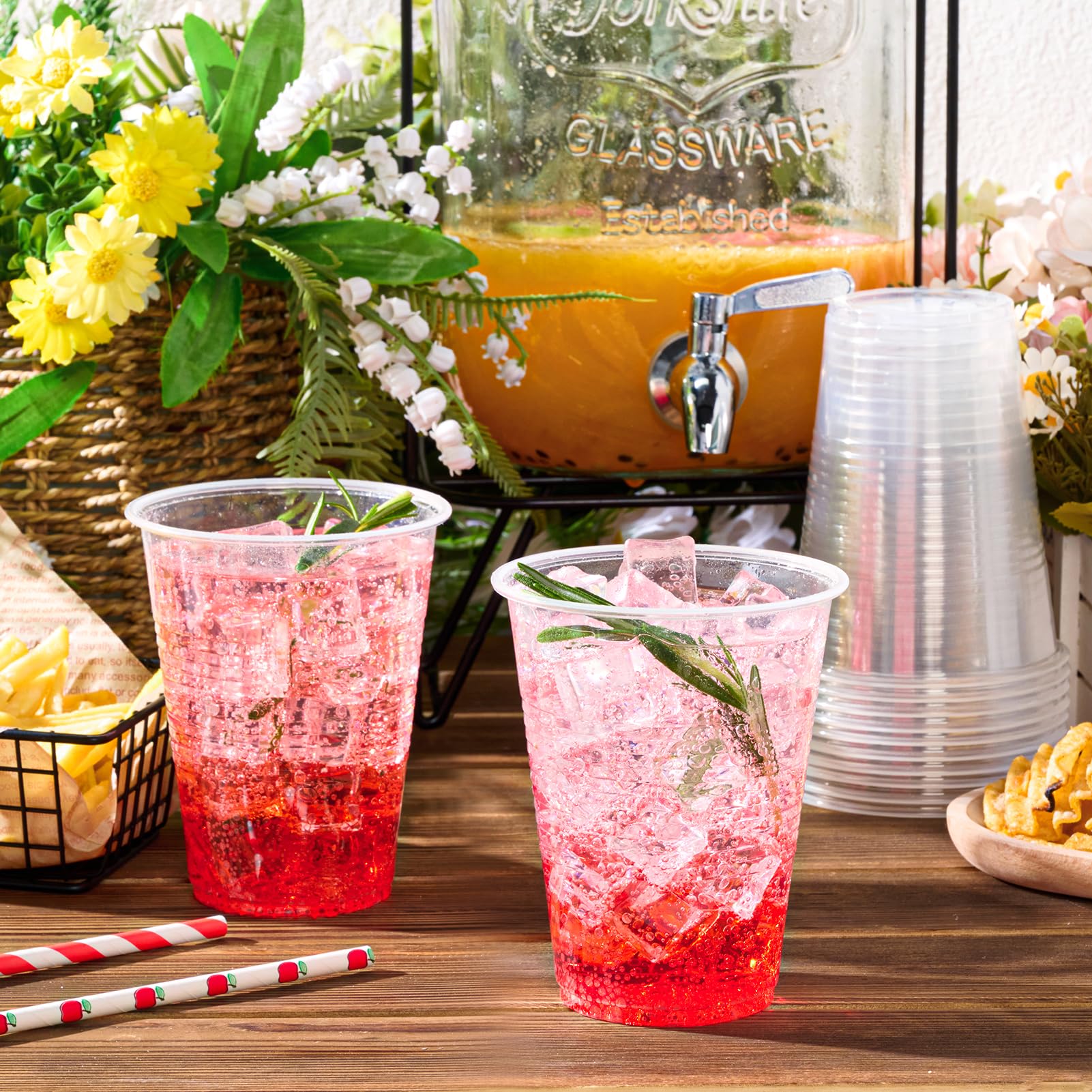 1000 PACK 16 oz Clear Plastic Cups, Cold Disposable Party Drinking Cups for Parties