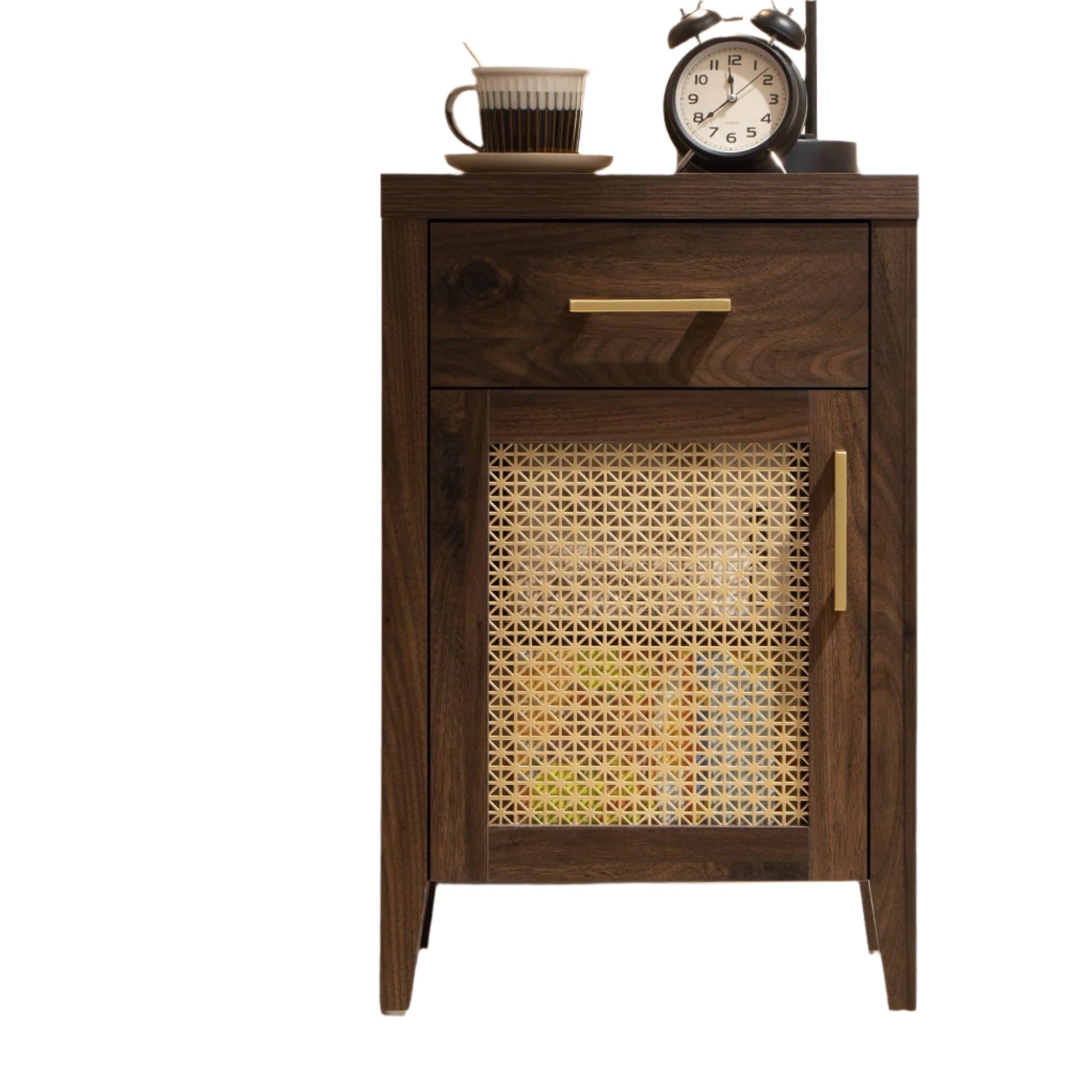 Tall Nightstands Set of 2 with Drawer