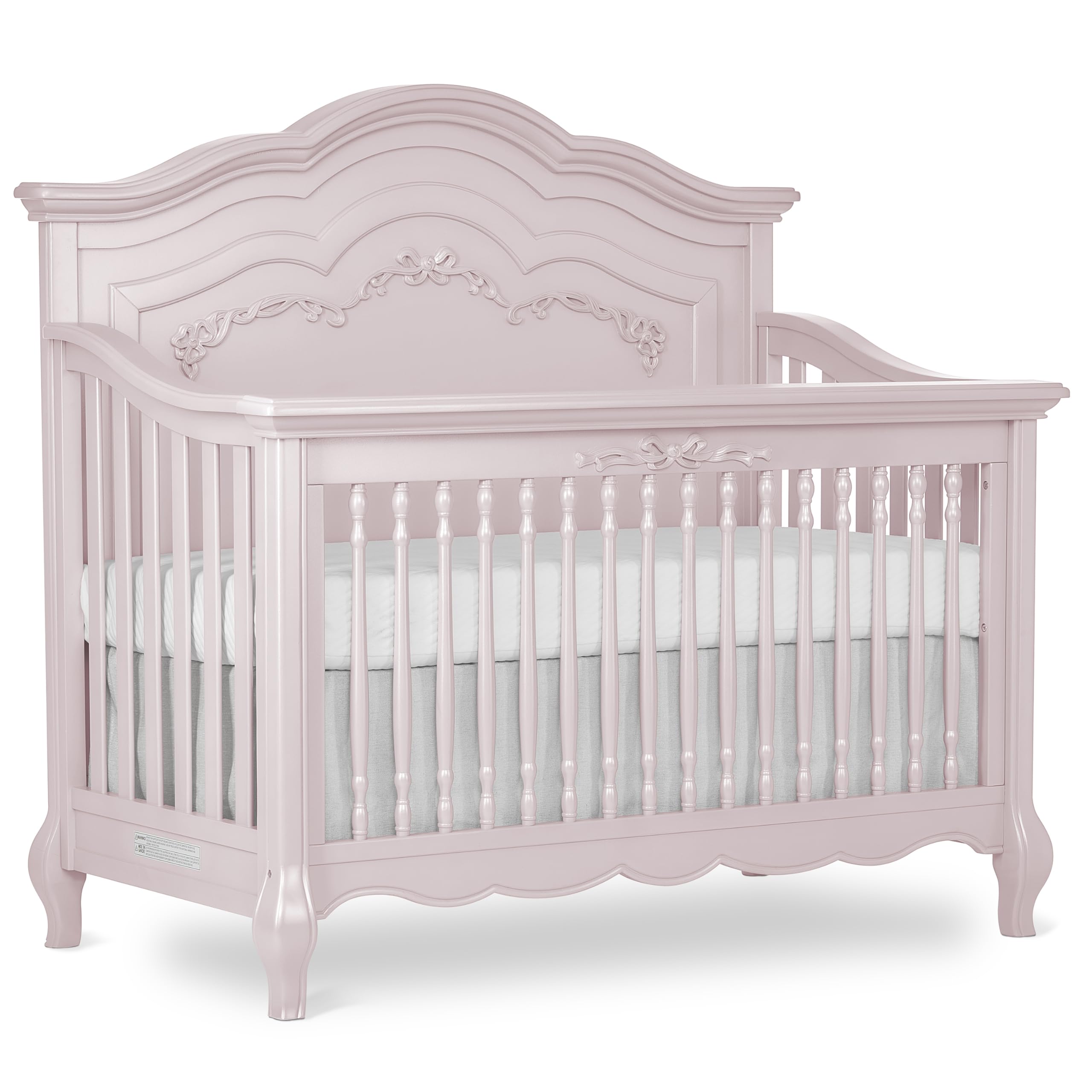 5-in-1 Convertible Crib in Dusty Rose, Greenguard Gold Certified