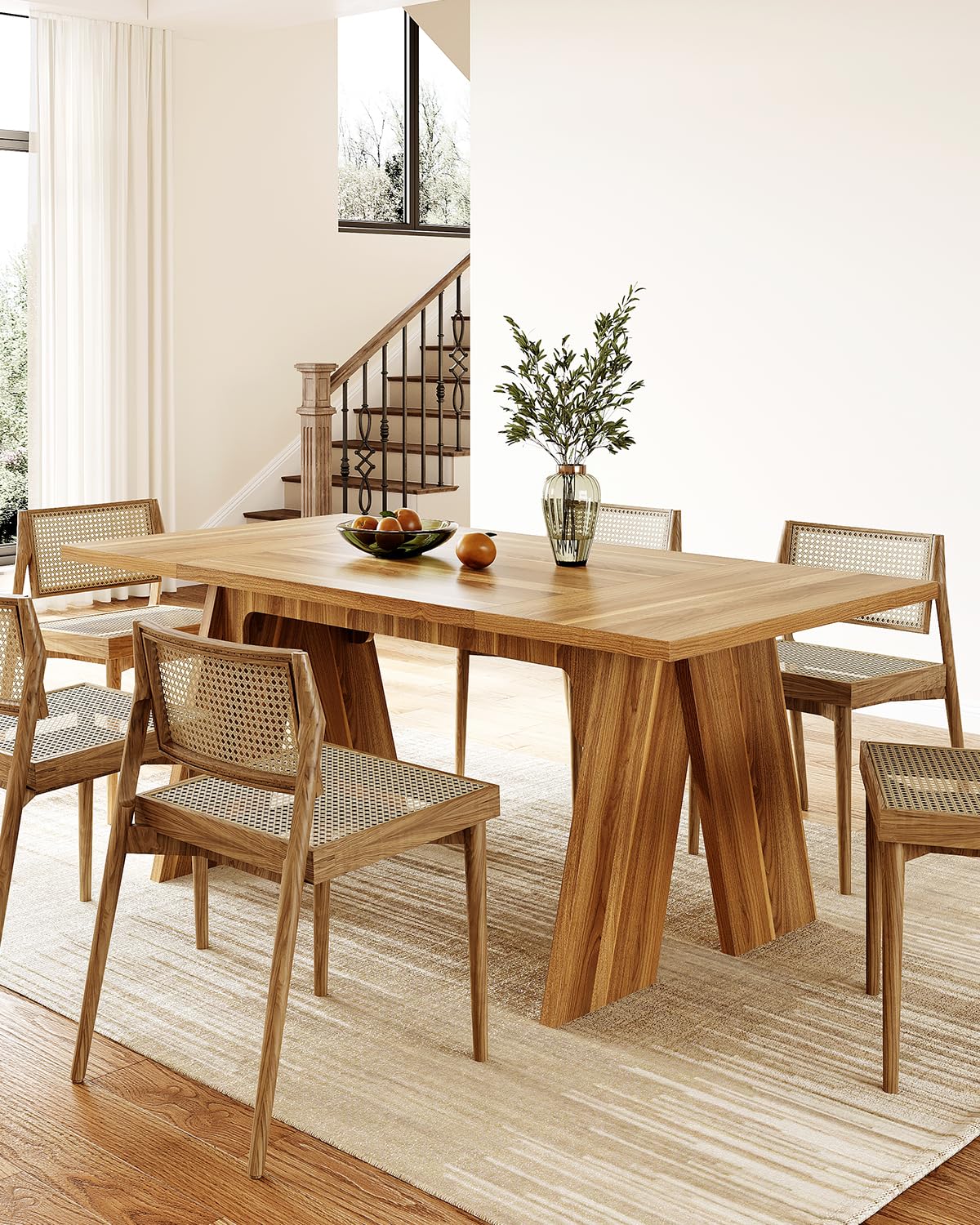 Dining Table for 6 People, Large 70.9 Inches Long Dining Room Table