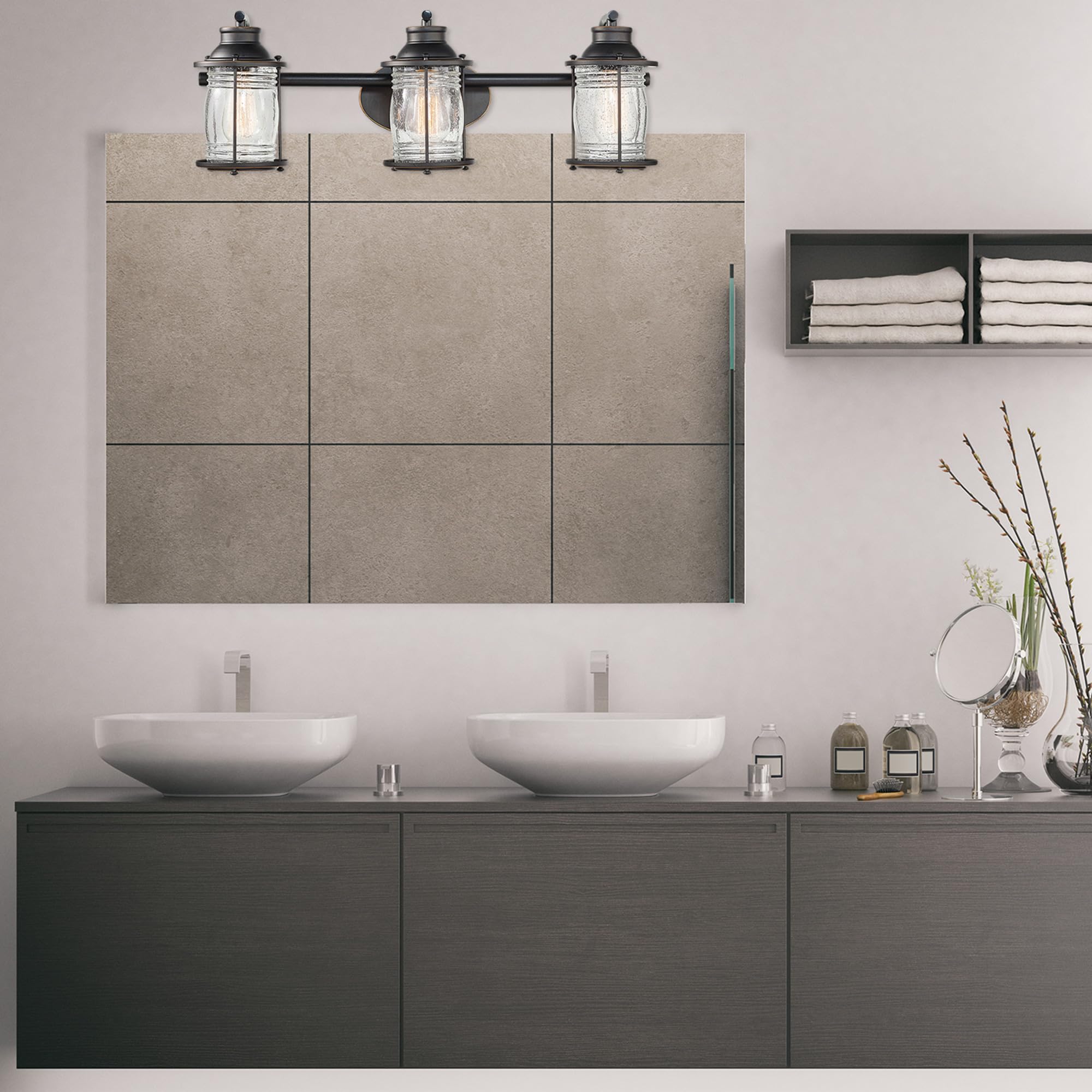 Electric 51549 5-Piece Bathroom Accessory Set, with Vanity, Oil Rubbed Bronze