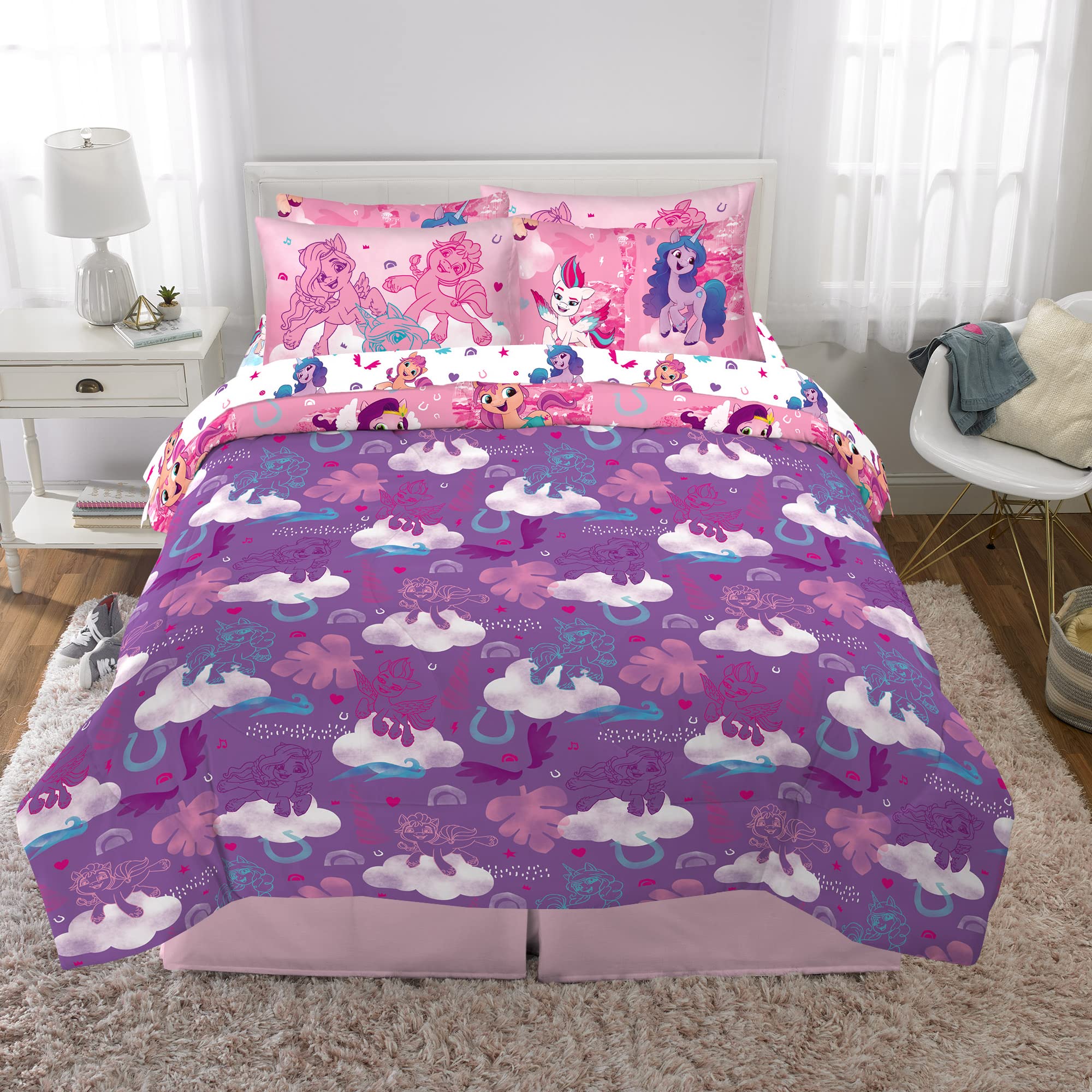 Bedding Super Soft Comforter and Sheet Set with Sham, 7 Piece Full Size