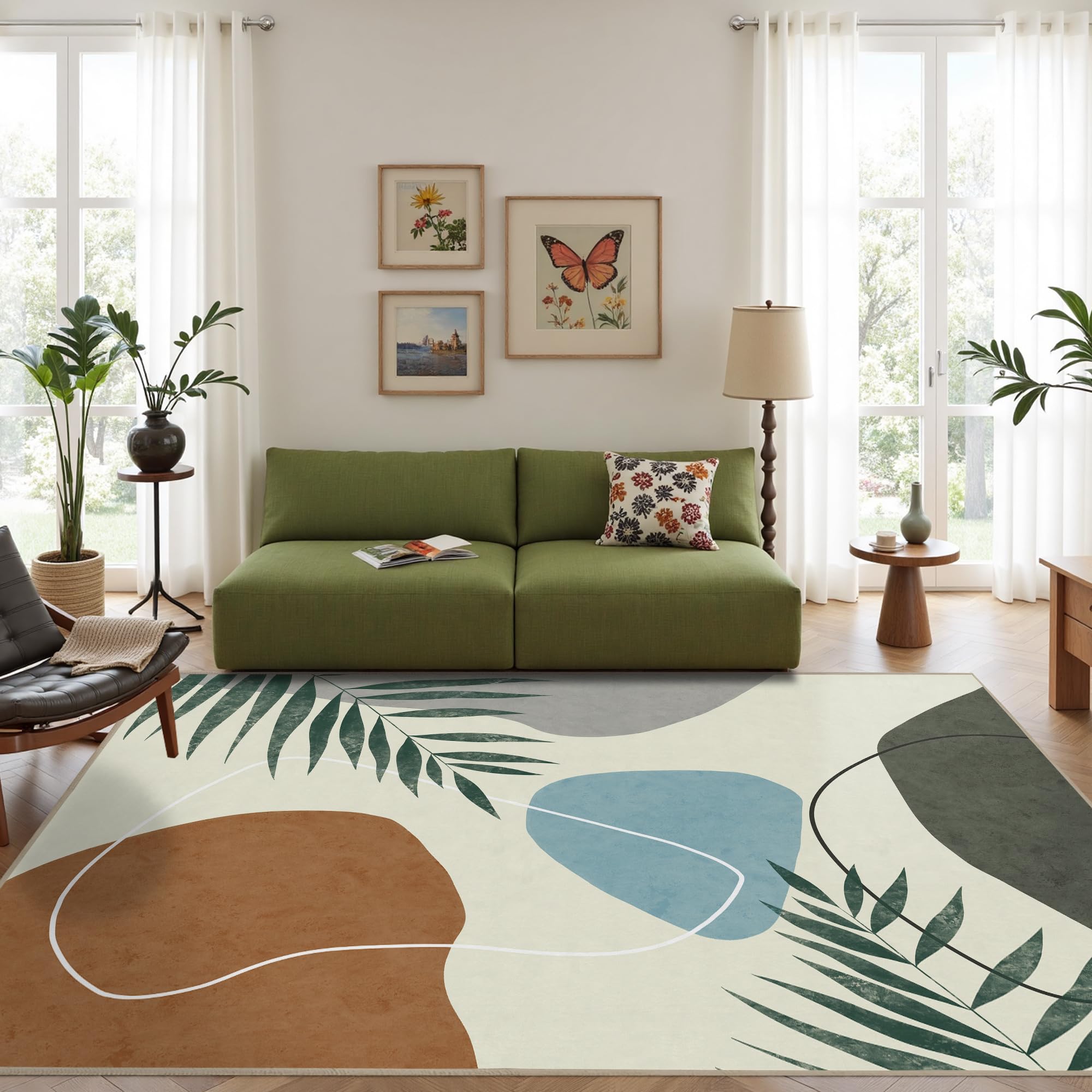 Indoor Outdoor Area Rug, Mid Century Outdoor Patio Rug