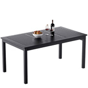 Outdoor Table for 6-Person Rectangle Indoor Outdoor Table
