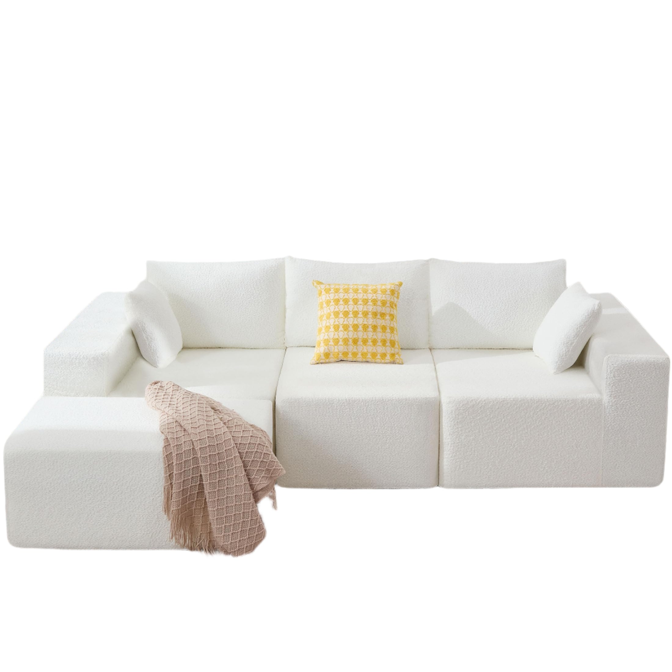 108" Modular Sectional Sofa, Modern L Shaped Cloud Couch,living room