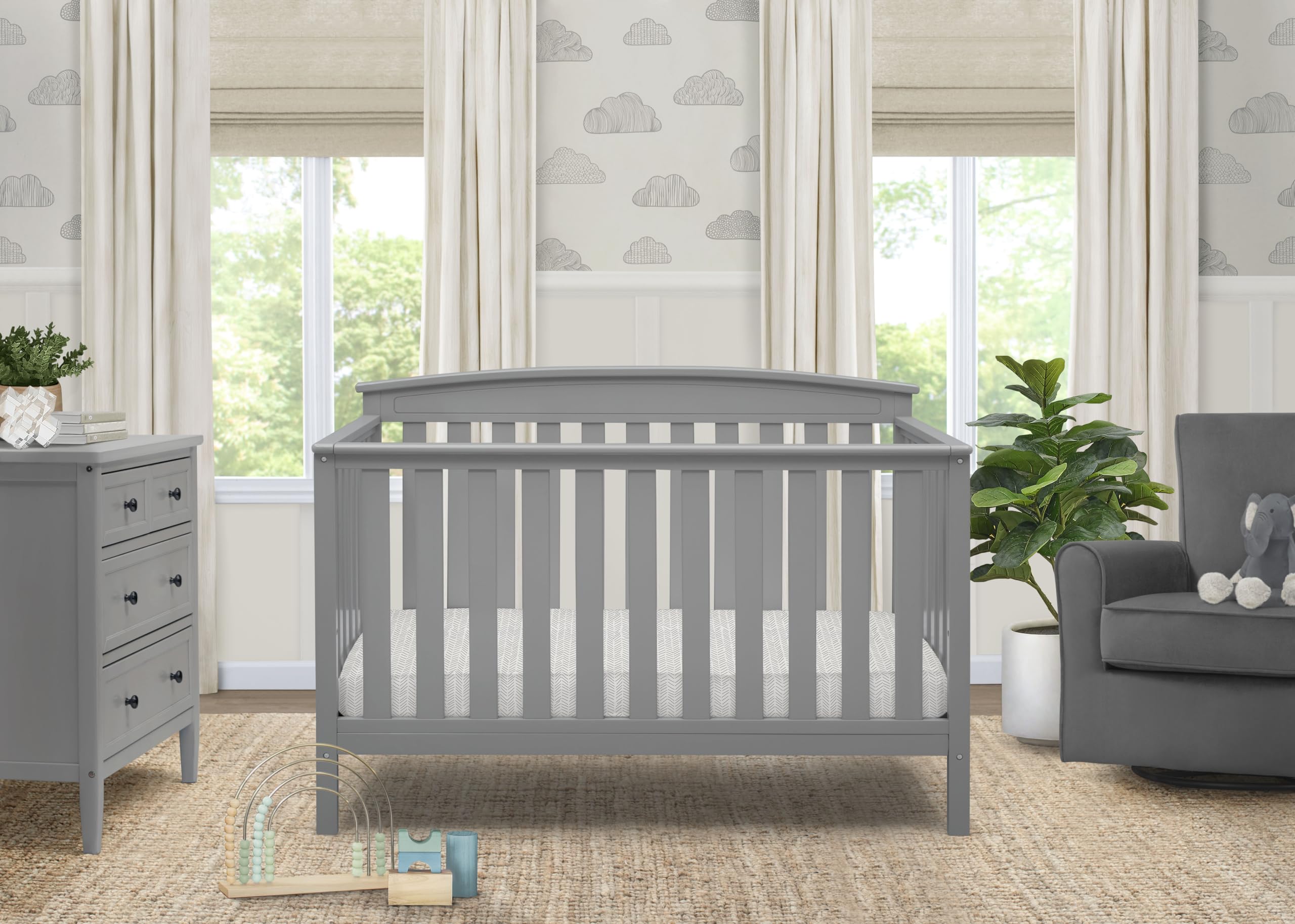 Gateway 4-in-1 Convertible Crib - Greenguard Gold Certified, Grey
