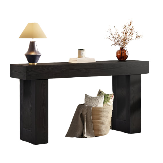 63-Inch Long Console Table, Wooden Rectangular Sofa Table  Living Room