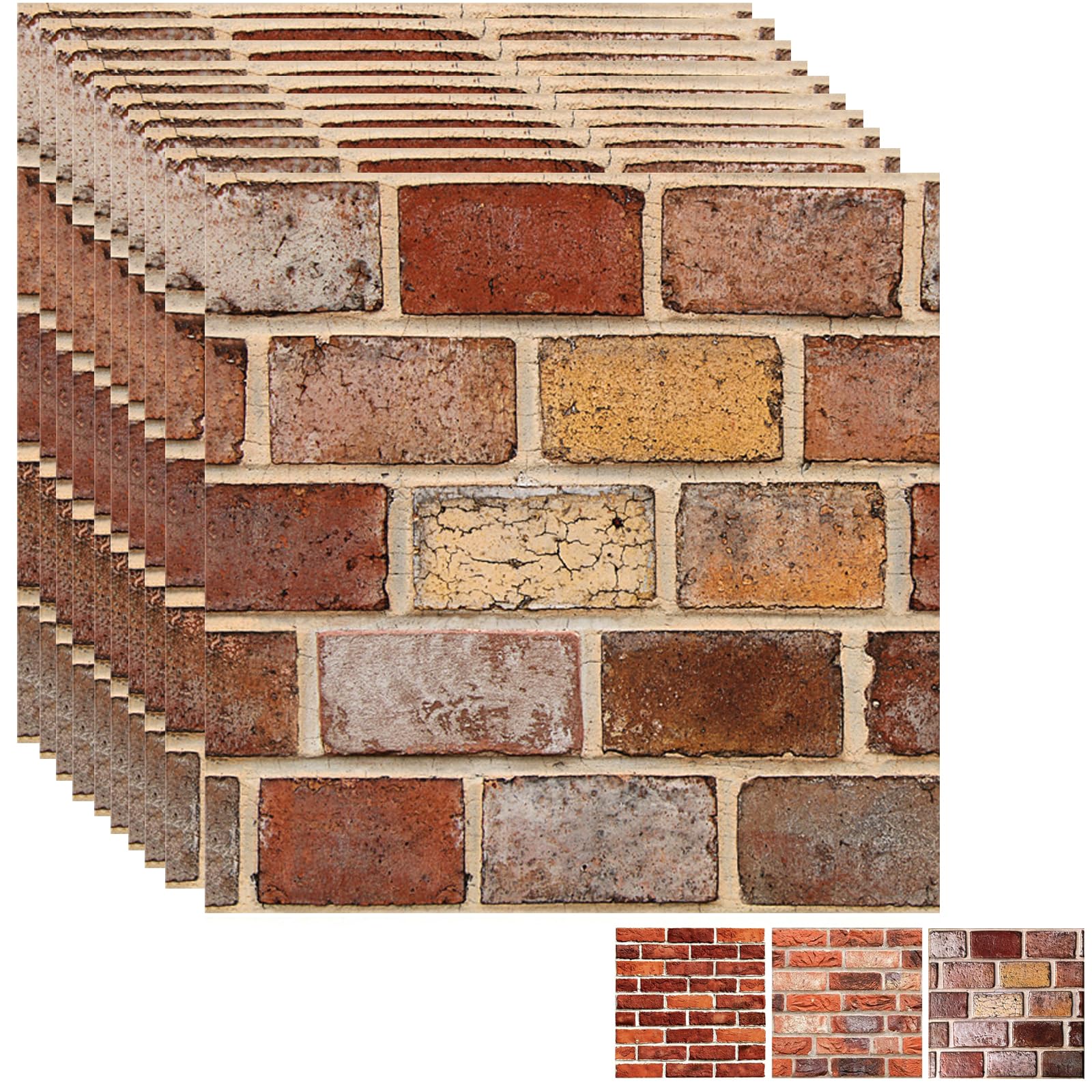 3D Wall Panels Peel and Stick, 3D Wall Panels Self Adhesive Waterproof 10PCS