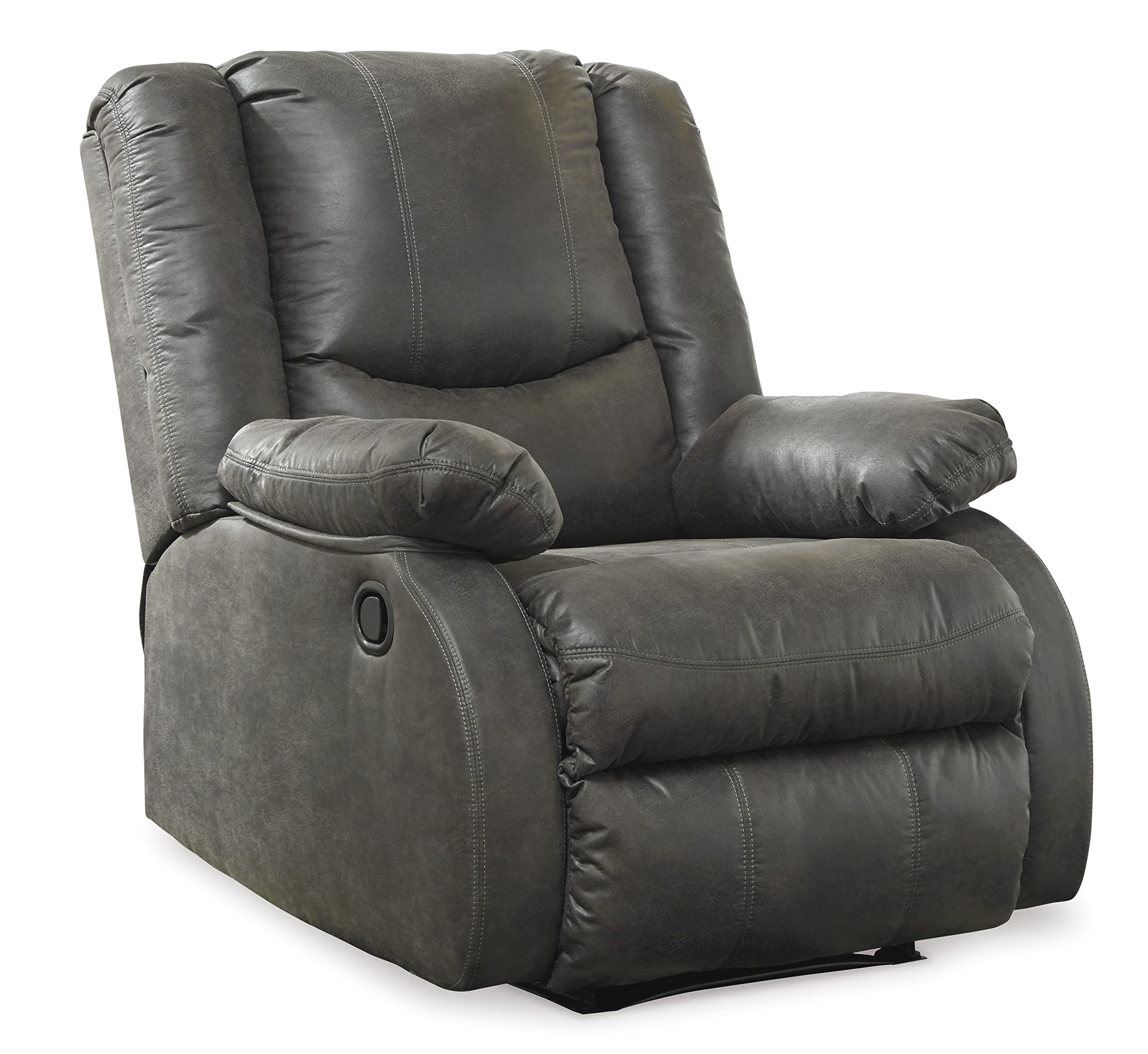 Bladewood Faux Leather Pebble Manual Zero Wall Recliner, Gray