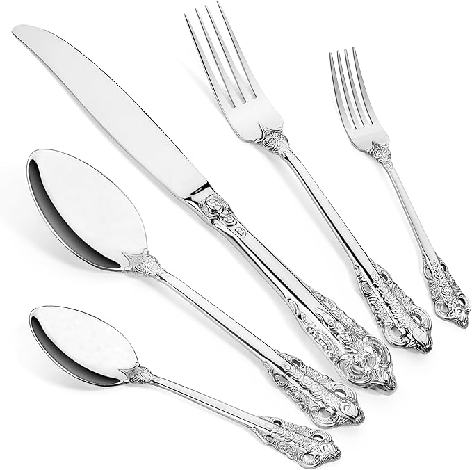 Flatware, Silverware Set for 8 persons, 40 Piece - Spoons