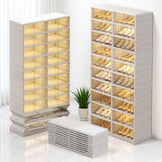 10-Tiers Shoe Rack Organizer with Doors, Foldable Storage Cabinet Holds 40 Pairs