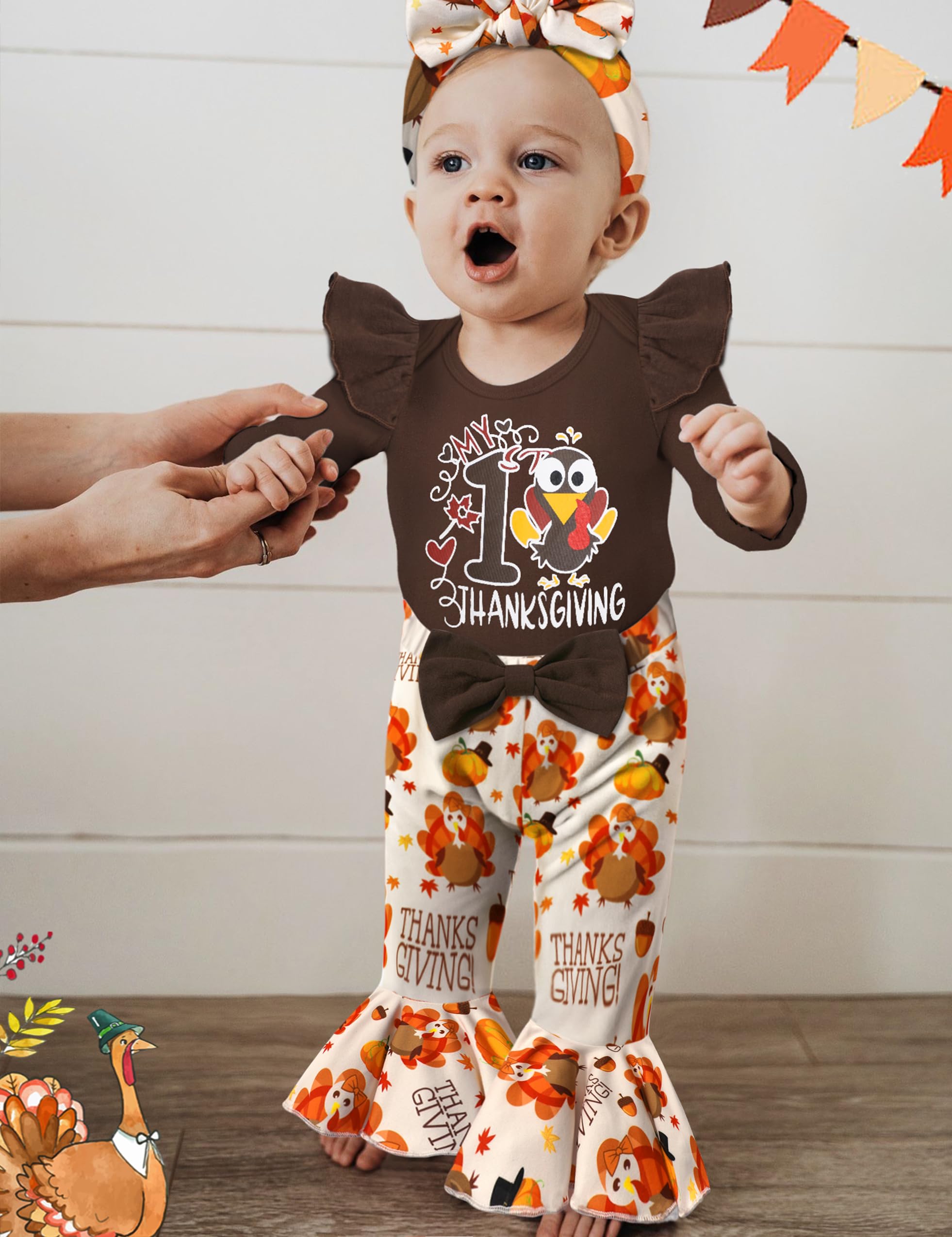 Baby Girl Thanksgiving Outfit Newborn My First Thanksgiving Outfit Long Sleeve