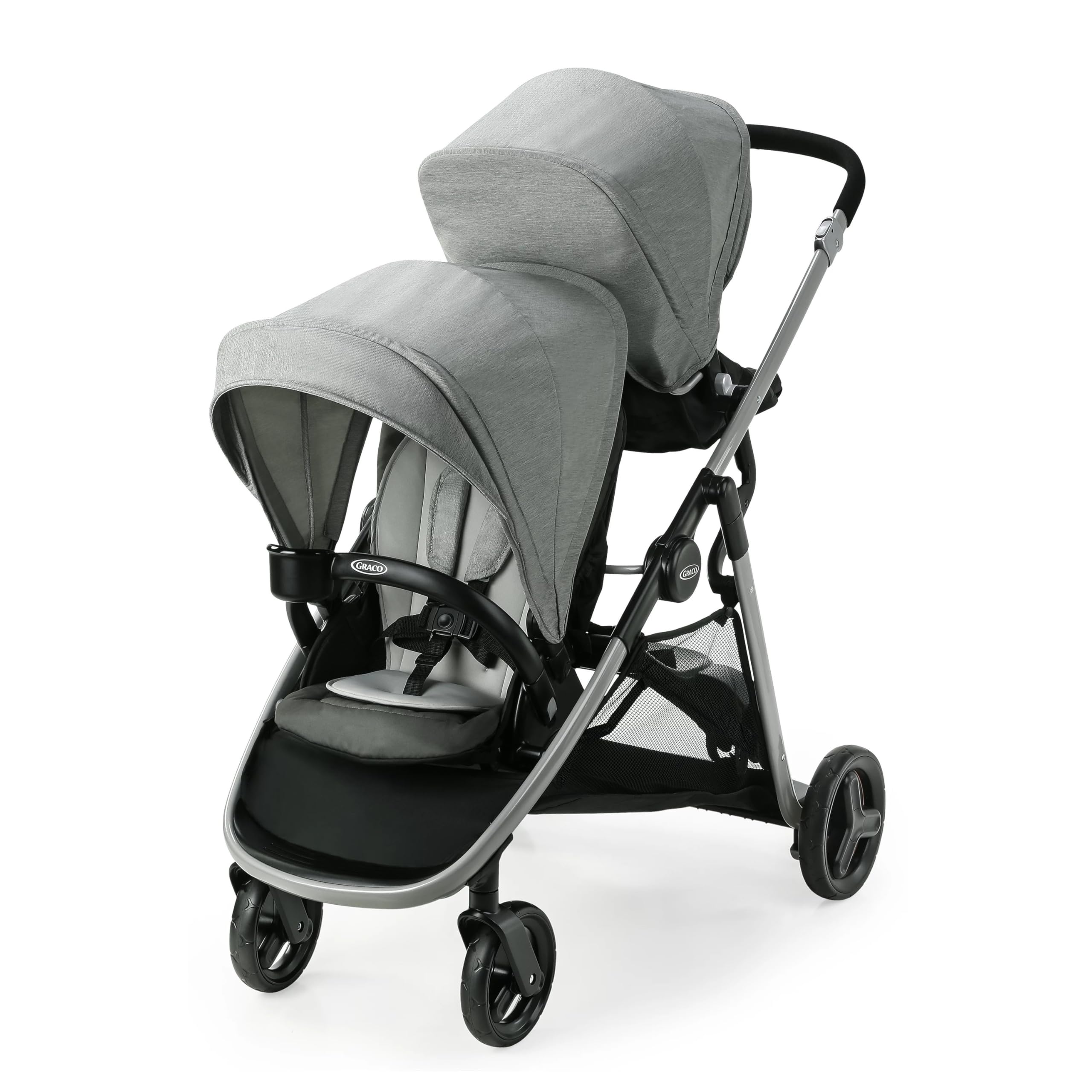 LX 2.0 Double Stroller Features Bench Seat and Standing Platform Options, Clark
