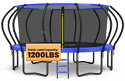 1200LBS Weight Capacity Trampoline for Kids 16 15 14 12 10 8 FT with Safety Enclosure