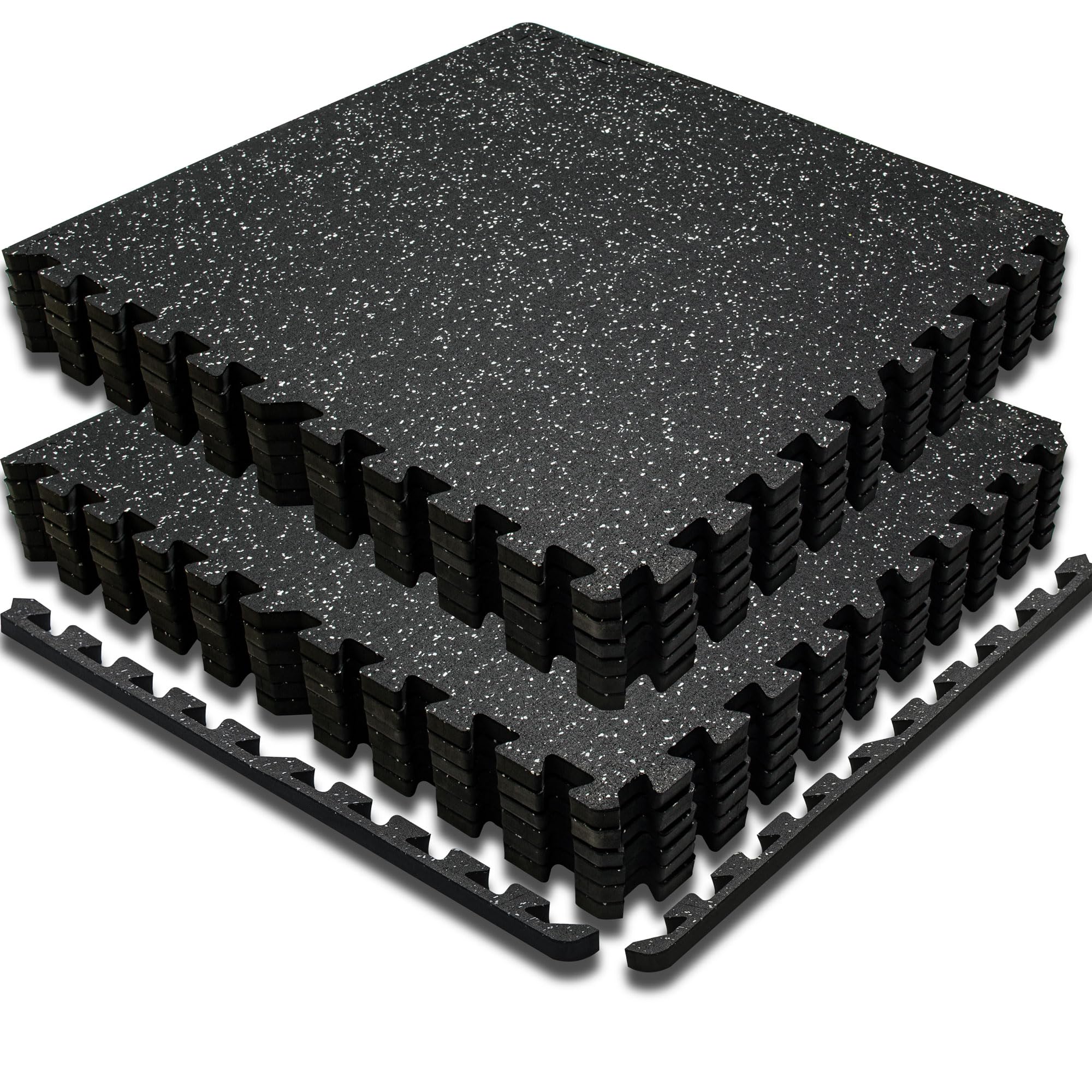 0.6 Inch Thick 48 Sq Ft Rubber Gym Flooring for Home Gym Mat