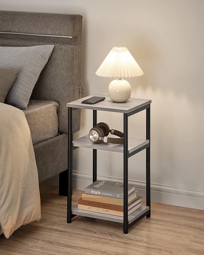 Side Table, Small End Table, Tall Nightstand for Living Room