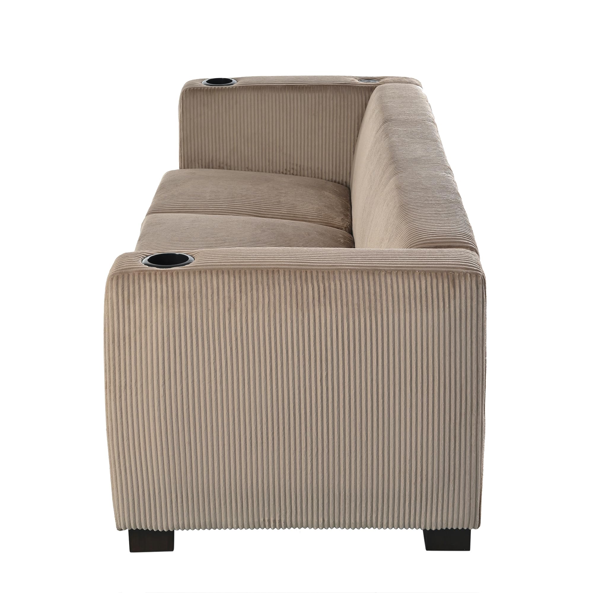 Vevia 80" Wide Upholstered Sofa, Reading Couch, Spacious Seating Armchair