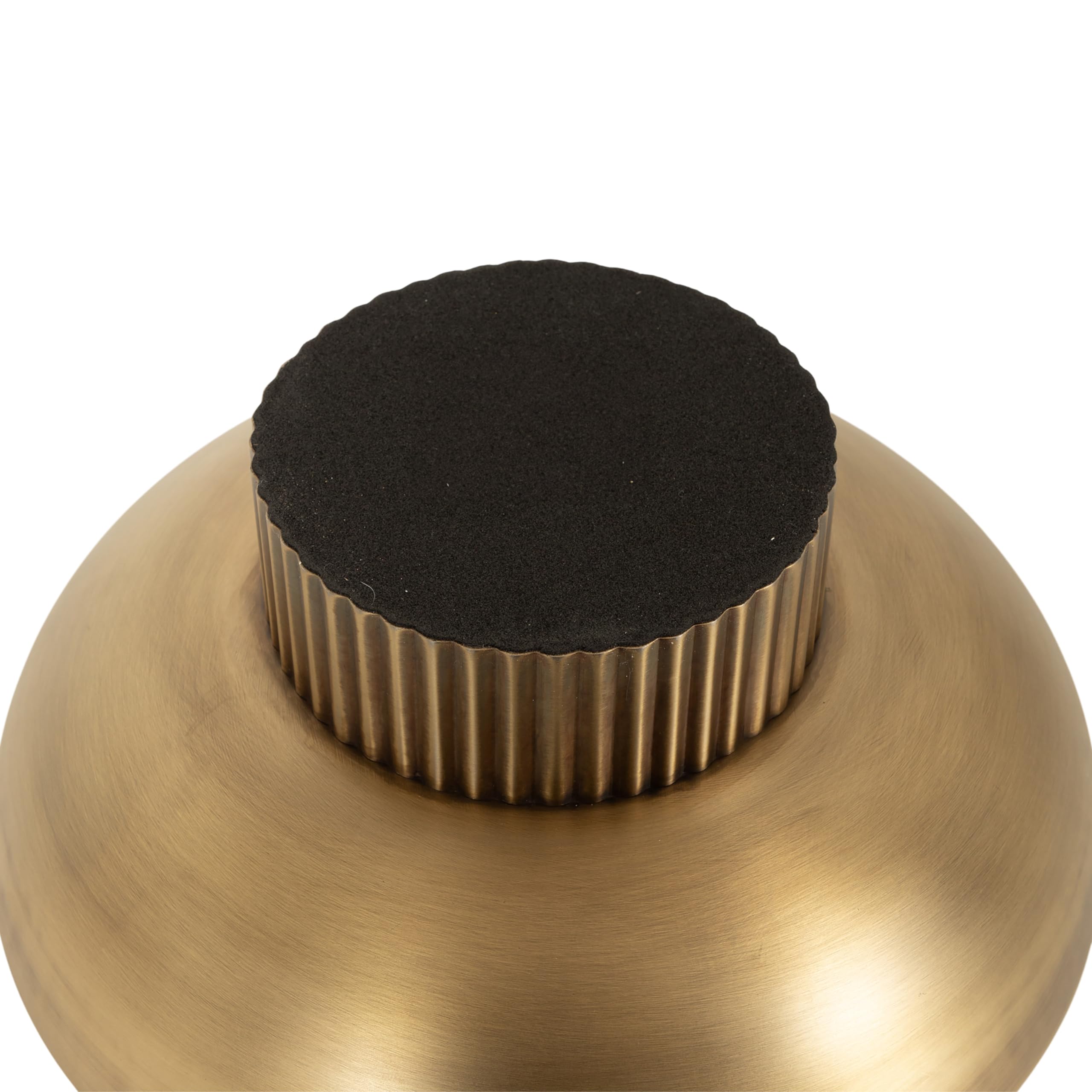 Decorative Metal Bowl, 12 Inch Diameter, Brass, Modern Raised Fruit Bowl for Kitchen