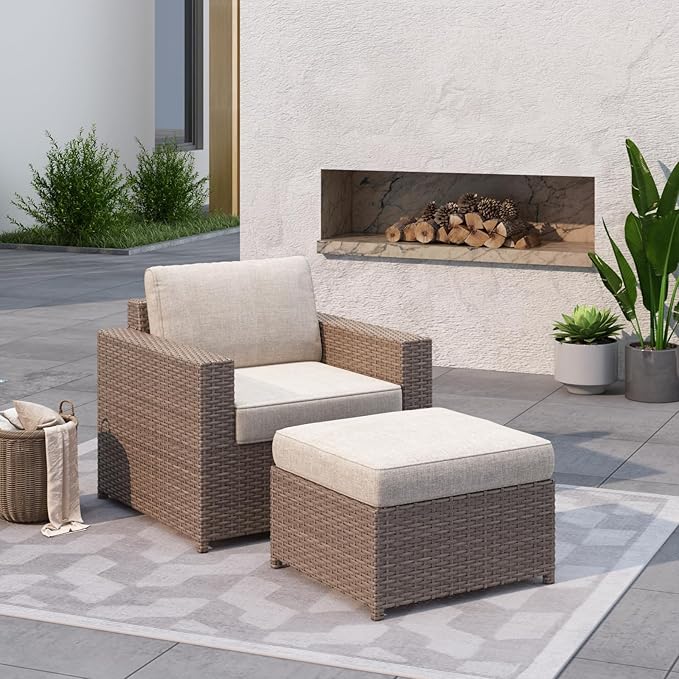 Fully Assembled Outdoor Sectional Sofa Set with Cushions