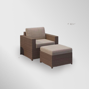 Fully Assembled Outdoor Sectional Sofa Set with Cushions