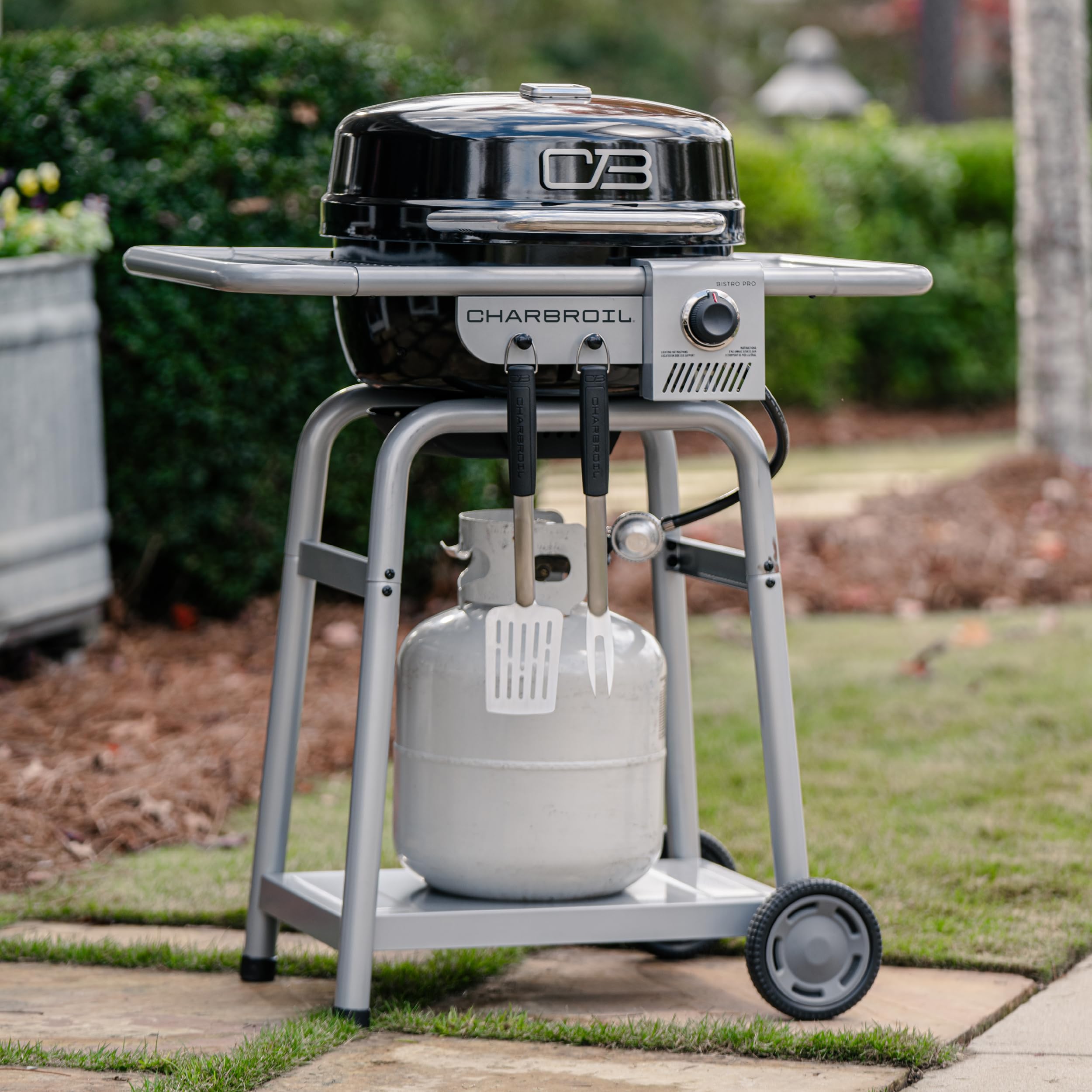 Bistro Pro™ Gas Grill for Small Spaces and Patios, Black