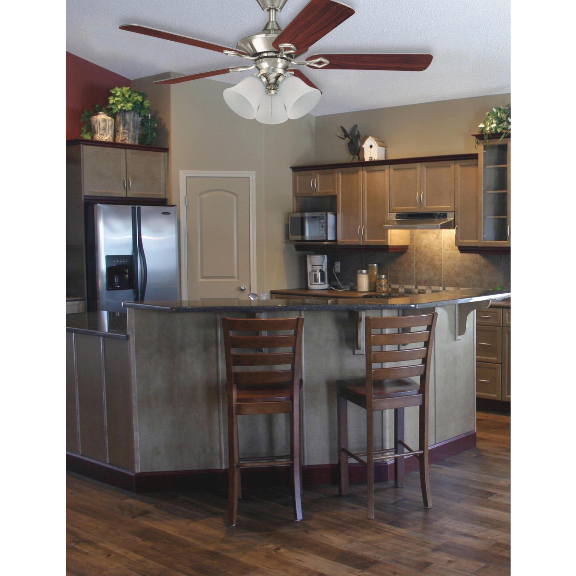 7784900 Three LED Cluster Ceiling Fan Light Kit, Brushed Nickel Finish