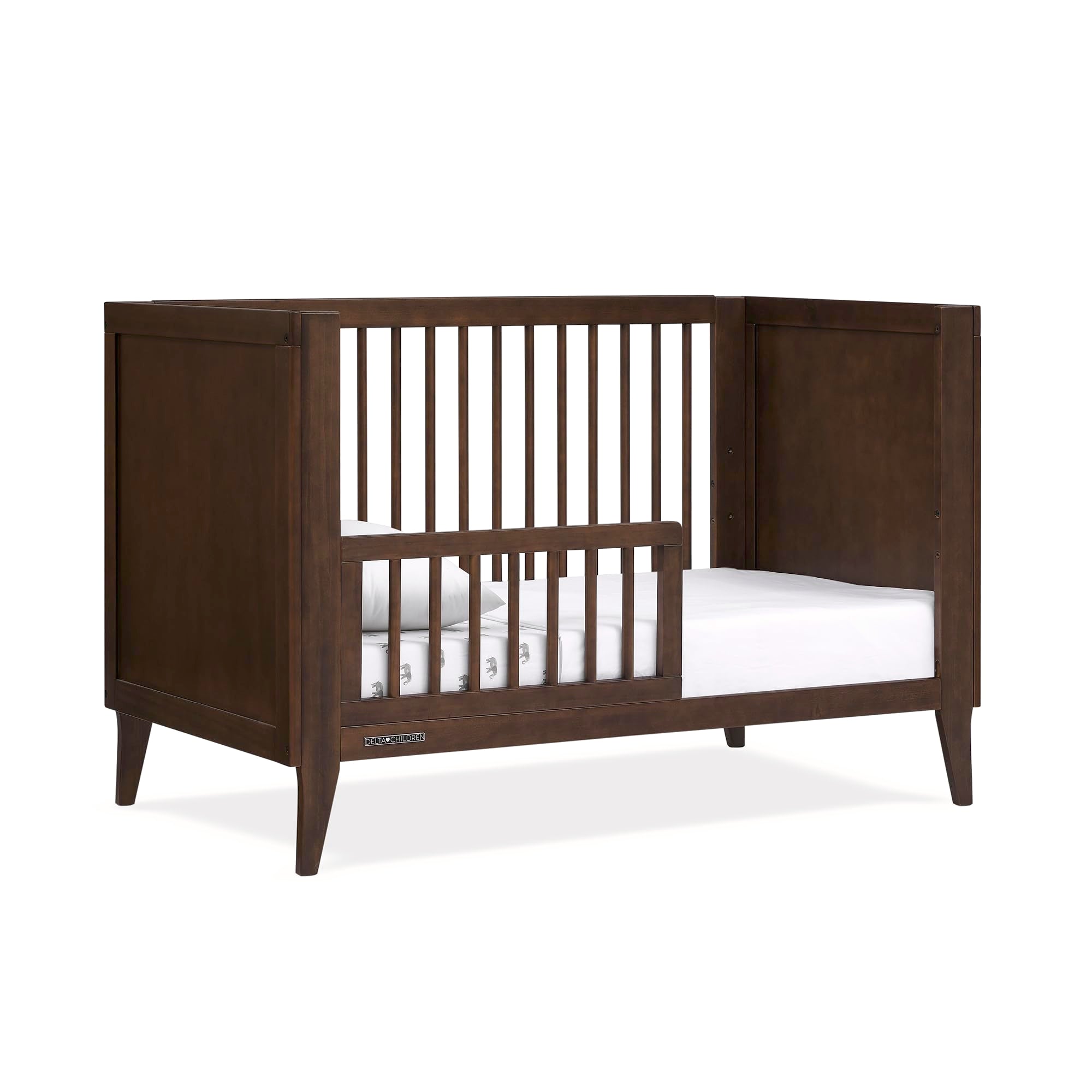 Ollie 4-in-1 Convertible Crib - Greenguard Gold Certified, Walnut Espresso
