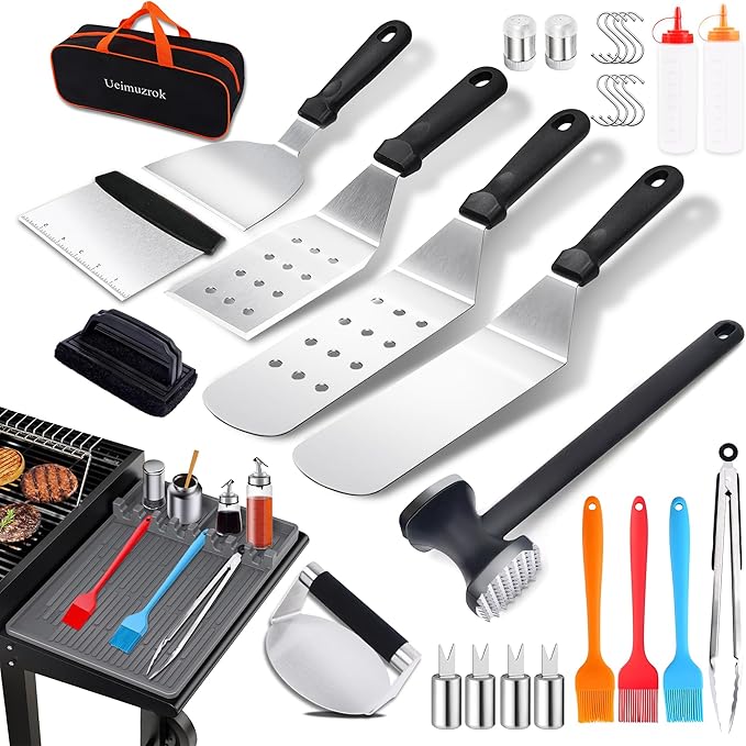 Griddle Accessories Kit for Blackstone, Flat Top Grill Tools with Smash Burger Press