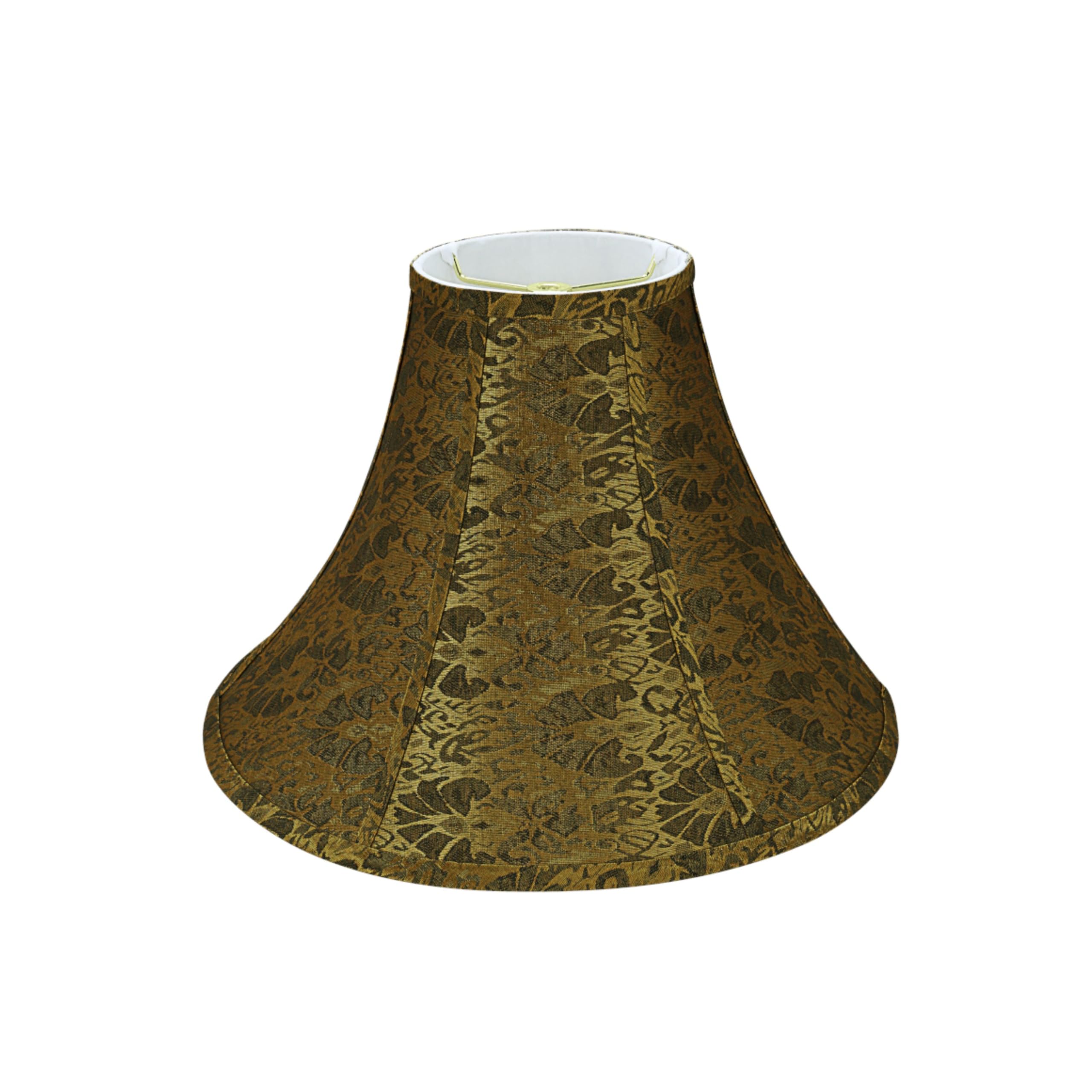 30047A Transitional Bell Shape Spider Construction Lamp Shade in Pumpkin Gold,