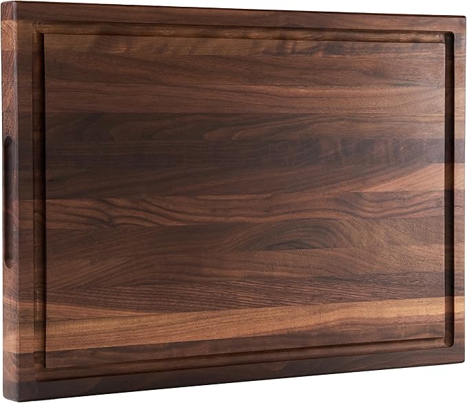 American Black Walnut Wood Cutting Board 20"x15"x2"(Large and Thick) for Kitchen