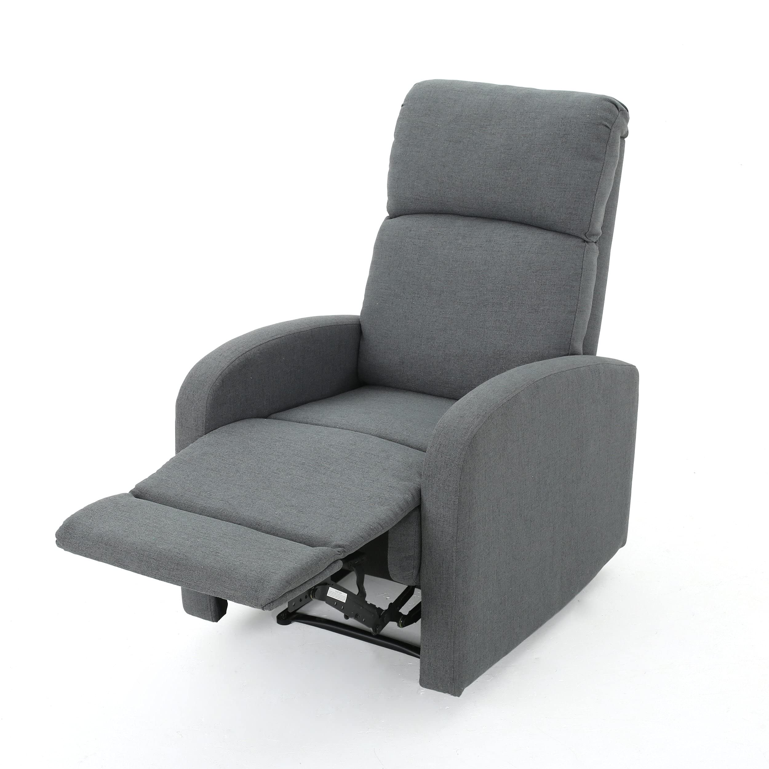 Gaius Classic Fabric Recliner, Charcoal / Black,living room