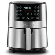 4-Qt Digital Air Fryer with Guided Cooking, Easy Clean, Stainless Steel