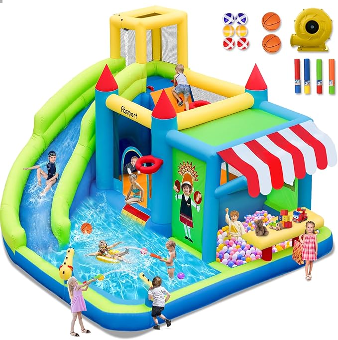 Inflatable Bounce House Water Slide, Bounce House for Kids