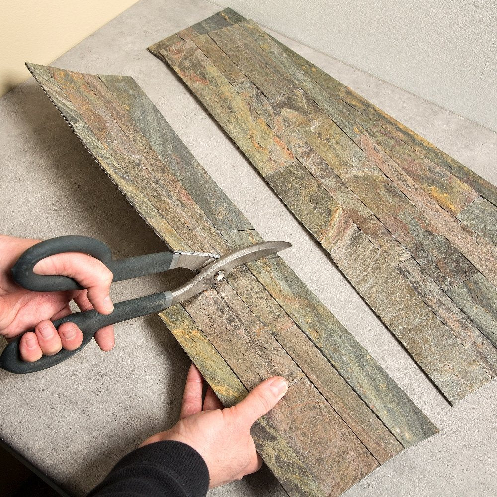 Peel and Stick Stone Overlay Kitchen Backsplash - Weathered Quartz