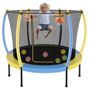 60" Indoor Trampoline for Kids, Kids Mini Trampoline with Safety Enclosure Net