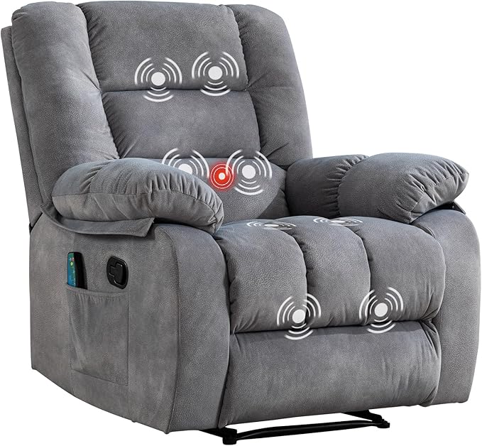 Manual Recliner Chair with Massage & Heating