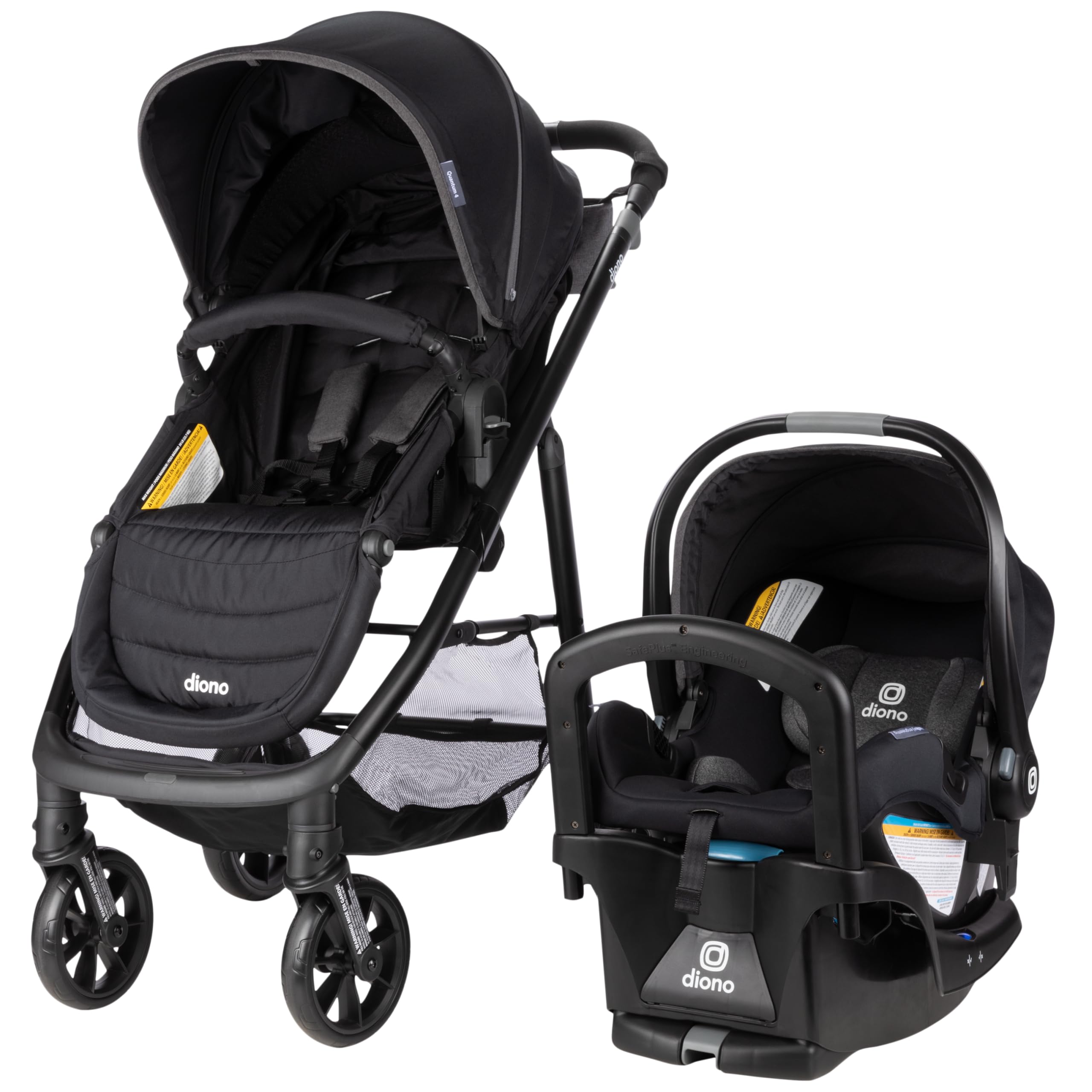 Quantum 4 3-in-1 Travel System with LiteClik 30 R SafePlus Infant Car Seat