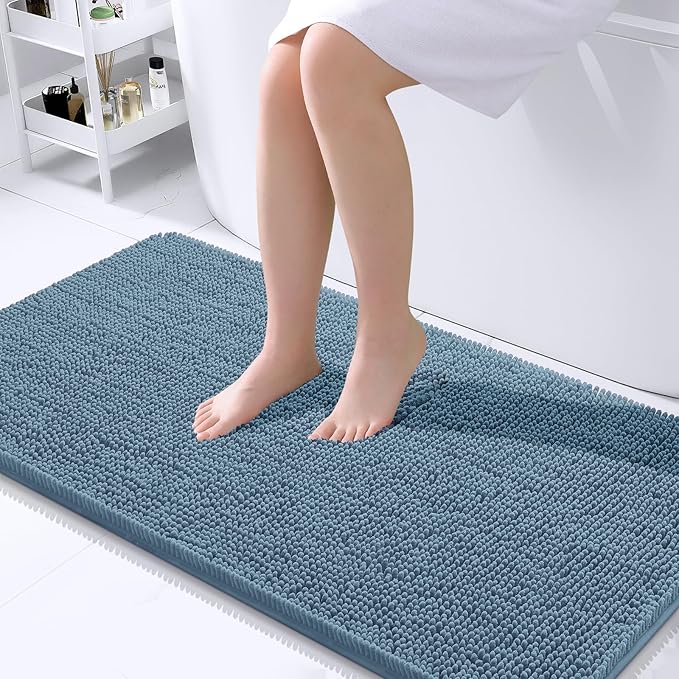 Bathroom Rugs 59x24, Extra Soft Absorbent Chenille Bath Rugs