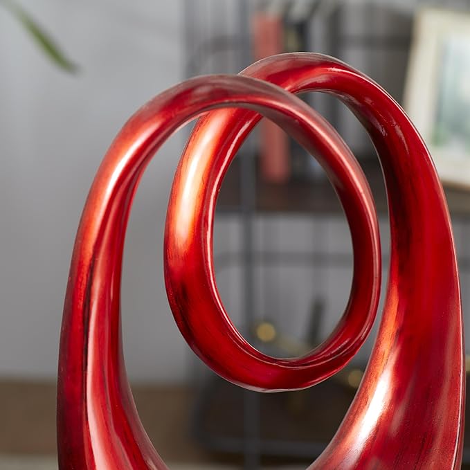 Abstract Decorative Sculpture Swirl Home Decor Statue, Accent Figurine 14" x 8" x 31"