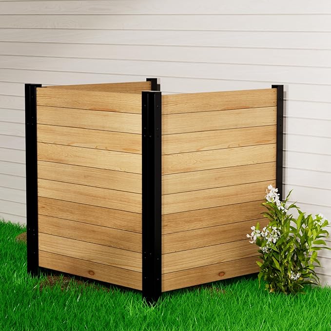 Air Conditioner Fence 2 Panel 42'H ×38'W Wood Outdoor Privacy Wall