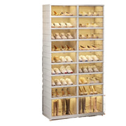 Foldable Shoes Rack Organizer Clear Portable Plastic Shoes Rack for Closet