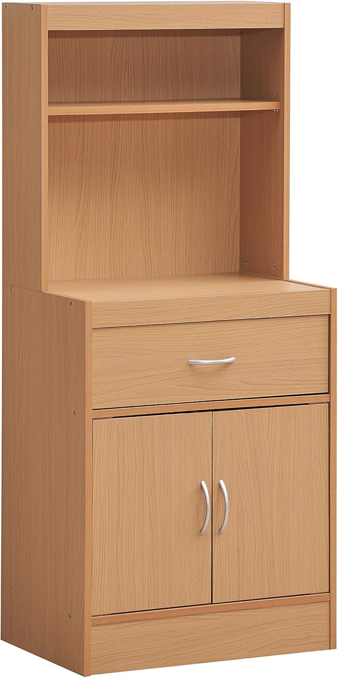 54"" Tall Open Shelves, 1-Drawer and Bottom Enclosed Storage