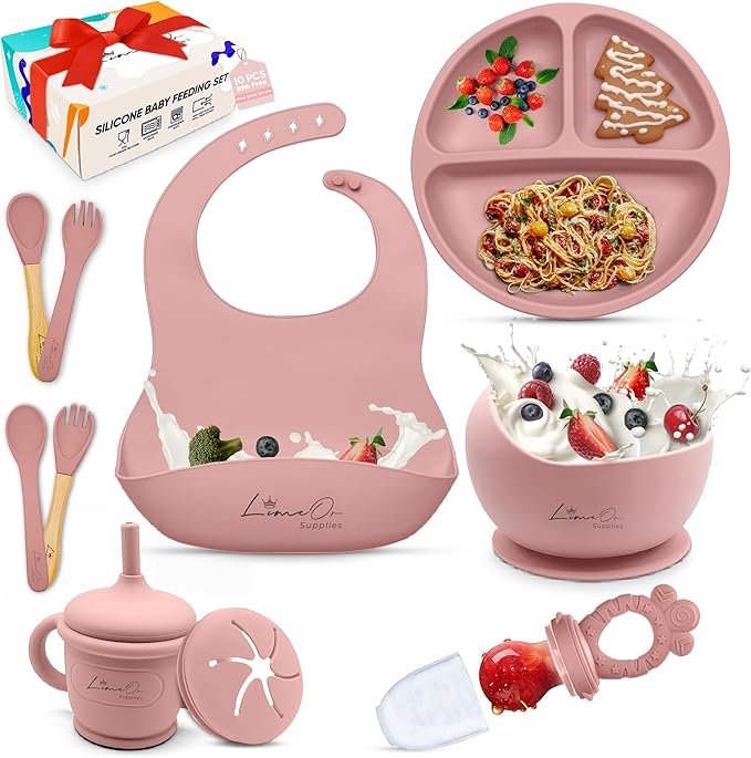 Baby Feeding Set - BPA-Free, Baby Led Weaning Supplies, Toddler plates and bowls