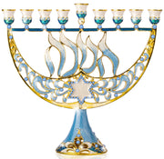 Hanukkah Menorah - Fits All Standard Candles - Modern Jeweled Candle Menorah