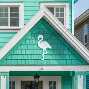 Outdoor Flamingo Wall Decor, Coastal PVC Flamingo Sign for Beach House