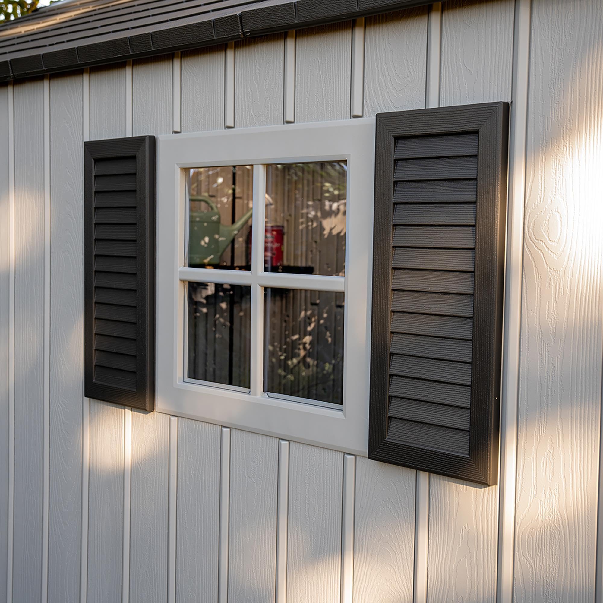 Large Outdoor Storage Shed, 8 x 20 Foot, Gray