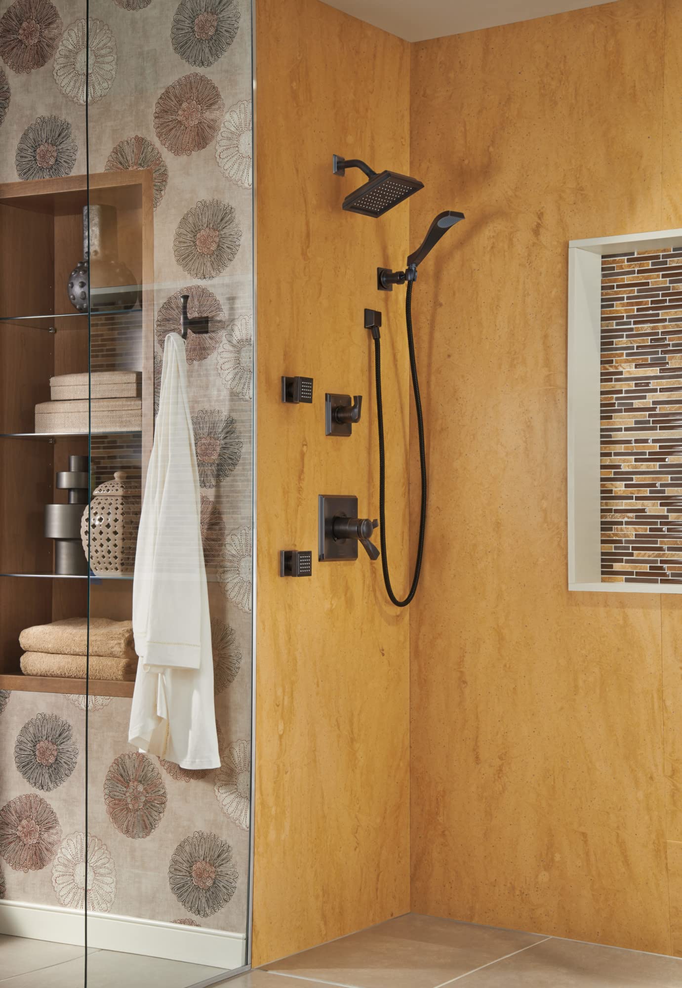 Delta Faucet Dryden 17 Series Dual-Function Shower Trim Kit with Single-Spray Touch-Clean Shower Head, Polished Nickel T17251-PN (Valve Not Included)