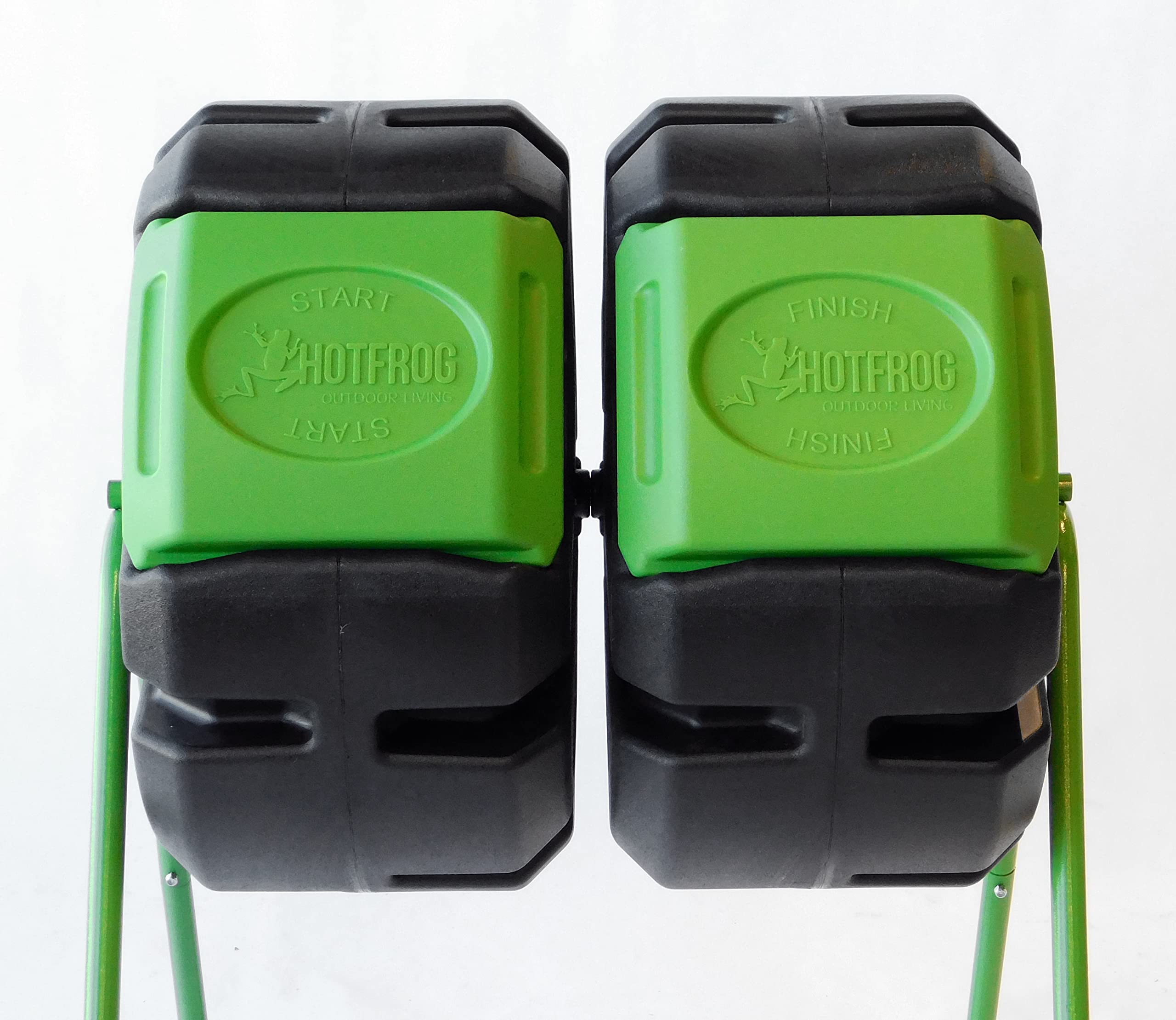 HOTFROG Dual Body Tumbling Composter (HF-DBC4000) Black & Green (37-Gallon)