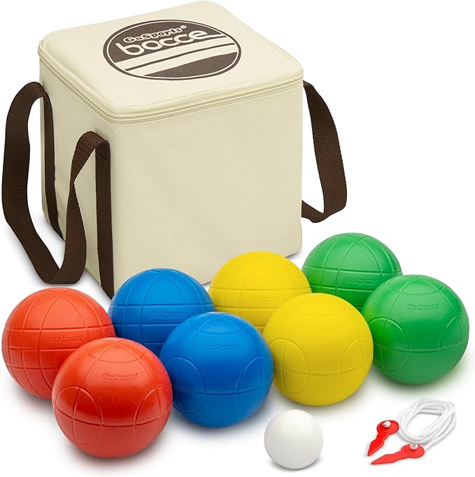 90 mm Premium Resin Bocce Ball Set - Outdoor Lawn Game